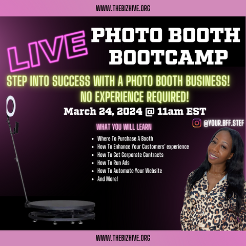 Live Photo Booth Bootcamp (March 24, 2024 11am-1pm EST)